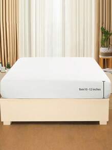 1 tấm ga trải giường màu trơn, tấm bảo vệ nệm, mềm mại và thoáng khí, phù hợp với giường đơn, giường đôi, giường cỡ Queen, giường cỡ King, bộ đồ dùng giường ngủ thiết yếu cho gia đình và ký túc xá. - trắng - Xem 3