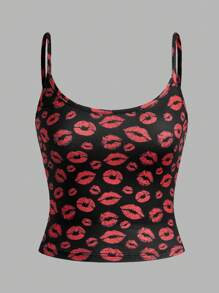 SHEIN EZwear Women Tank Tops & Camis Valentine's Day