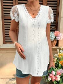 SHEIN Maternity Casual Plain T-Shirt, Simple & Fashionable For Everyday Wear