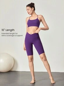 GLOWMODE Quần short đạp xe chống trượt FeatherFit™ 10" dành cho người đi xe đạp, quần chạy bộ tập luyện mùa hè tác động thấp - Màu tím  Violet - Xem 5