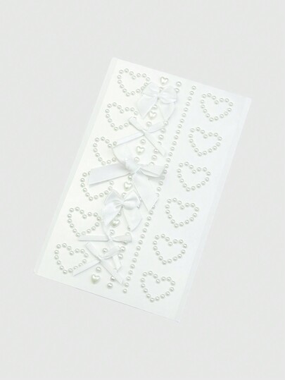 Kawaii 1pc Butterfly & Heart Shaped Glitter Face Jewelry Sticker