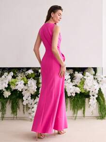 MOTF Soiréza STEREO FLORAL BIAS CUT COCKTAIL DRESS - Hot Pink - View 7