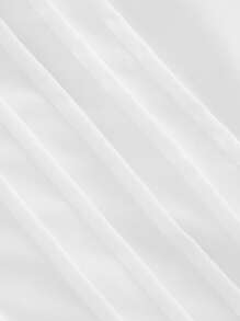 SHEIN MOD Camisa de manga corta con cuello de solapa y diseño de rayas en la parte delantera, camisas Y2K blancas, camisas blancas para mujer - Blanco - Ver 4