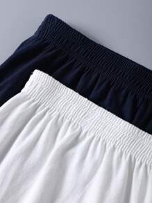 Set de 3 slips tipo bóxer holgados y con cintura elástica a cuadros para hombres, ropa interior corta para verano, talla grande