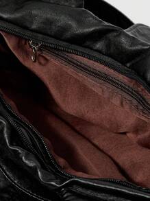 ROMWE Grunge Punk Bolsa De Ombro De Pu Com Decoração De Rebites Da Moda, Elegante Para Deslocamento Diário