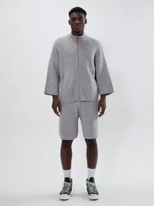 Musero Men Basics Style Plain Jersey Track Shorts Only Spring Summer - Grey - View 1