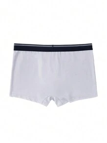 4 piezas Boxers casuales sólidos y sencillos con parches para hombre - Multicolor - Ver 2