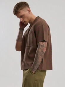 Musero 针织棋盘格纽扣上衣 - 彩色 - 查看 2