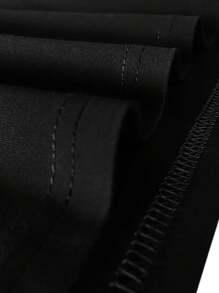 Maglietta casual con collo alto e orlo asimmetrico, di colore unito, da donna