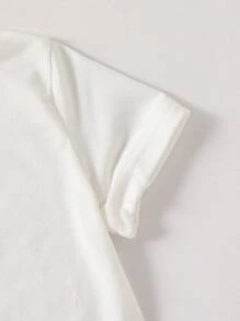 男孩卡通人物印花圆领短袖休闲 T 恤