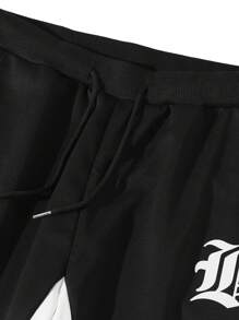 Manfinity Homme Plus Size Men's Flared Printed T-Shirt And Pants Set - Multicolor - View 7