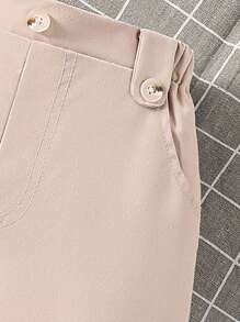 1 pezzo Pantaloncini casual monocromatici per ragazzi, versatili per uso quotidiano, vacanze, viaggi, scuola, primavera/estate