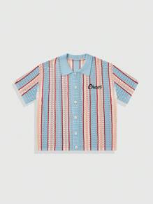 ROMWE MEN Street Life Men's Knit Sweater Holiday Shirt Vacation