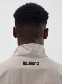 Musero Quarter Zip Pull Over Nylon Jacket - Grey - View 5