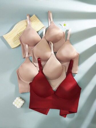 Snug Zone 4 件套加大码无钢圈运动文胸套装，简约时尚，适合日常休闲穿着