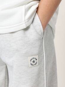 SUMWON 运动背心套装两件套配套无袖运动训练健身房篮球夏季青少年运动休闲服度假 - 白色 - 查看 6