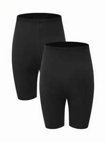 SHEIN Adjustable Waist Black Maternity Leggings, Versatile