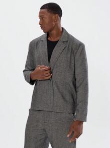 Musero 粗花呢短款双排扣西装外套 - 黑色 - 查看 2