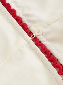 SHEIN MOD Áo thun cổ tròn tay ngắn màu mơ và đỏ cỡ lớn cho nữ - Màu be - Xem 4