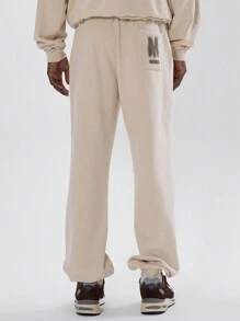 Musero Cuffed Baggy Jersey Jogger Sweatpants Tracksuit Bottoms Only Winter Wardrobe Streetstyle - Apricot - View 4