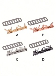 10 Nhãn kim loại chữ cái thủ công cho quần jean, giày dép, nhãn quần áo, thẻ thủ công, ví, túi xách, đồ da, phụ kiện tự làm - Nhiều màu - Xem 8