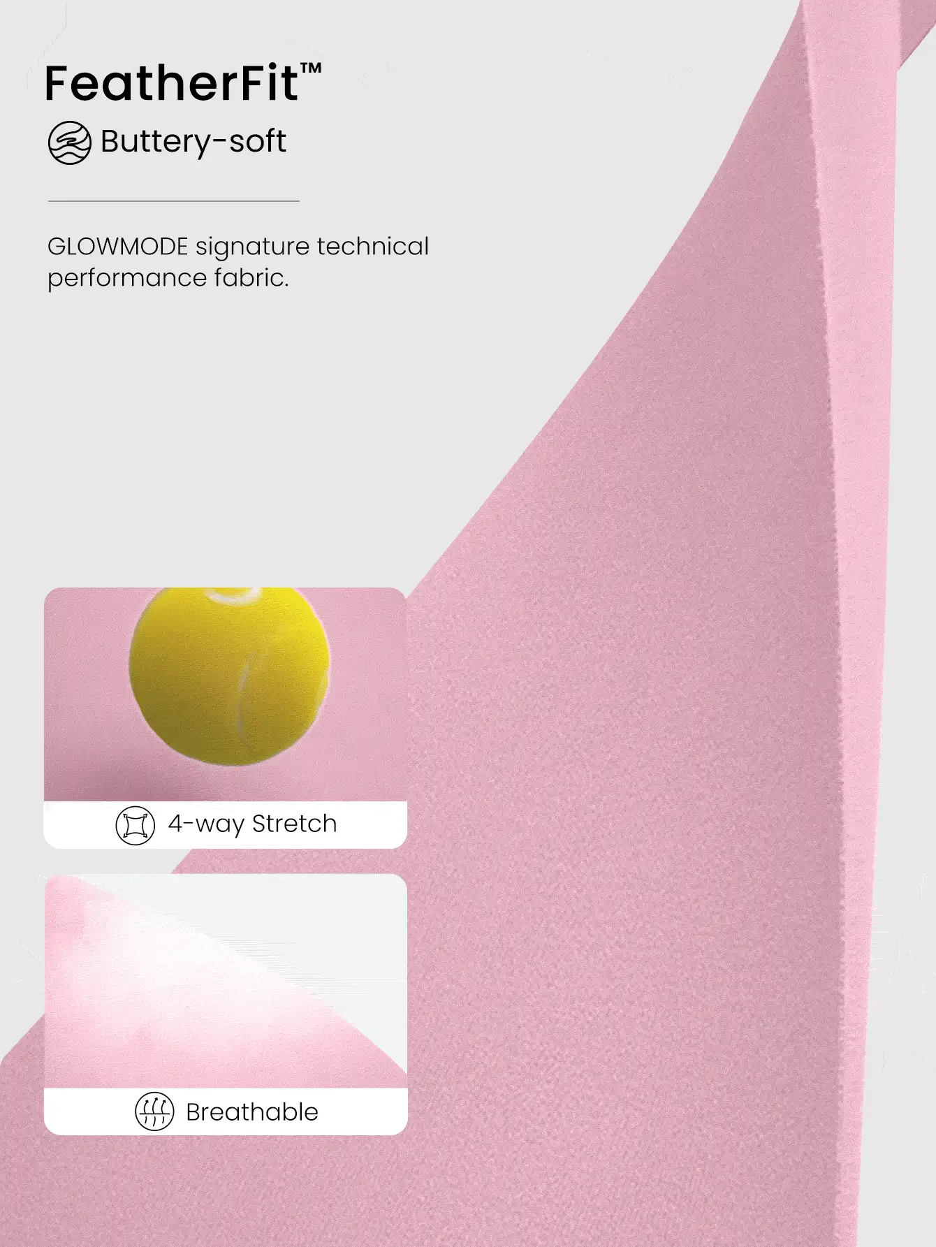 GLOWMODE FeatherFit™ Twisted Active Square Neckline Tank Light Support Low Impact Yoga Pilates Daily Spring Summer - Bubblegum Pink - View 4