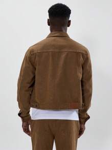 Musero Pocket Detail Denim Jacket - Brown - View 3