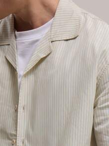 Musero Long Sleeve Revere Collar Button Through Boxy Plain Shirt Spring Summer Essentials Basics Capsule Wardrobe - Multicolor - View 5