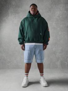 SUMWON Międzynarodowa bluza z kapturem Oversized Letter Print Premium Urban Streetwear z kieszenią na środku Jesień Zima Moda