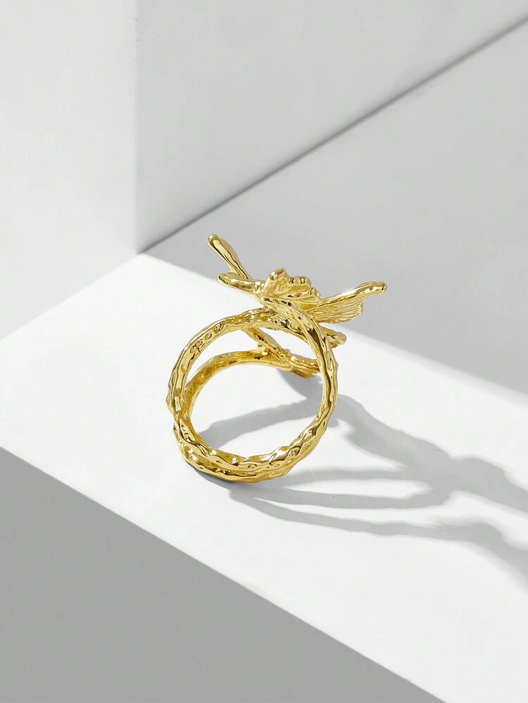 WOMEN'S ADJUSTABLE FASHION BUTTERFLY RING