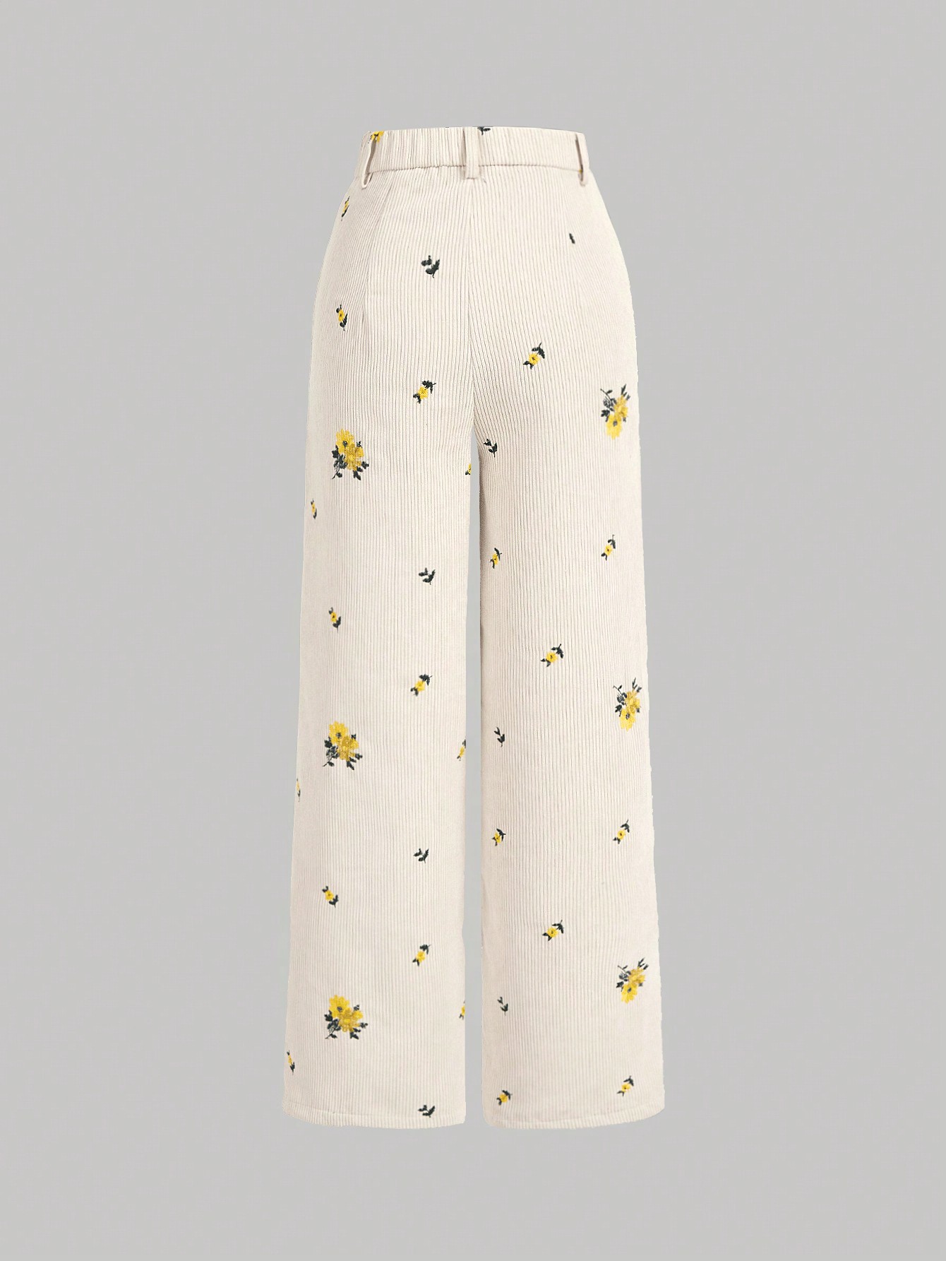 SHEIN MOD بنطلون نسائي طويل مستقيم من قماش مزرد مط...