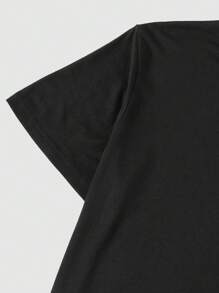 Manfinity Homme Plus Size Men's Flared Printed T-Shirt And Pants Set - Multicolor - View 4