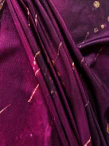 Women's Elegant Long Dress With Sparkling Dot And Line Print, Deep Purple Fall Cloth For Women - Multicolor - View 3