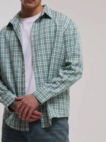 Musero Oversized Long Sleeve Button Through Collared Plain Shirt Top Spring Summer Essentials Layering Basics Capsule - Multicolor - View 5