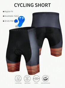 Manfinity Sport Corelite Heren gestreepte elastische taille casual fietsshorts bikershorts