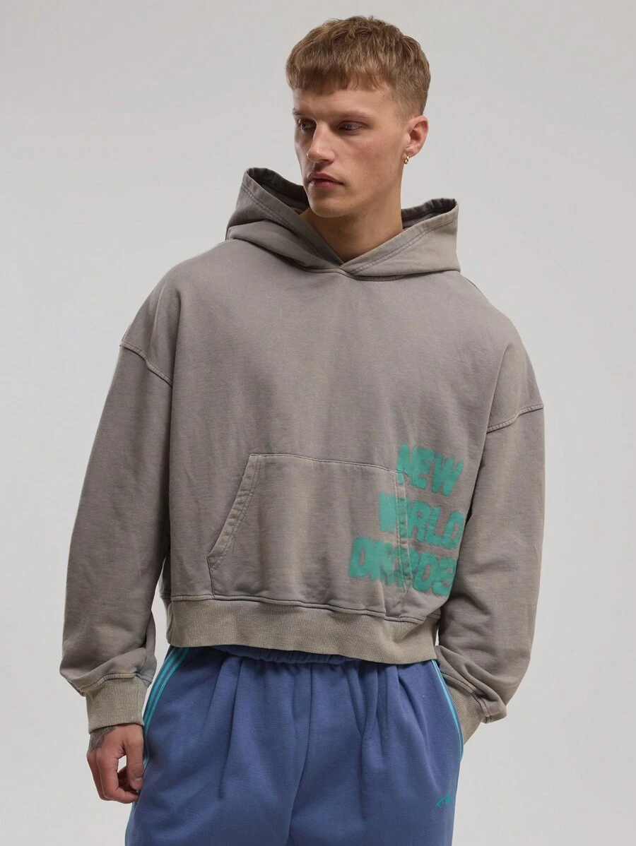 Musero 'Off Road On Track' Graphic Hoodie - Grey - View 1