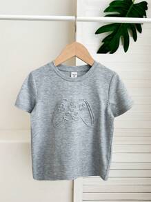SHEIN Young Boy Graphic Crew Neck Short Sleeve Casual T-Shirt