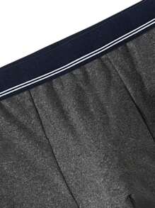 4 piezas Boxers casuales sólidos y sencillos con parches para hombre - Multicolor - Ver 6
