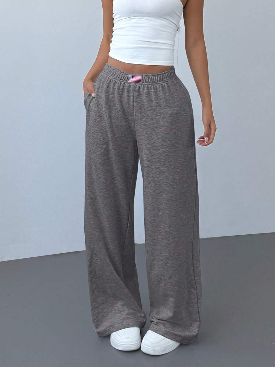 Pantalones De Chándal Térmicos Mujer Invierno - Cintura Alta Elástica, Corte Ancho, Con 4 Bolsillos