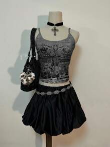 Attitoon 女士休闲性感旋转木马印花吊带背心，适合夏季 - 彩色 - 查看 5