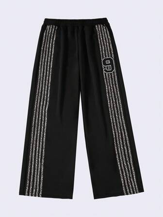 Street Life Men's Loose Knit Striped Sweatpants, Street Style