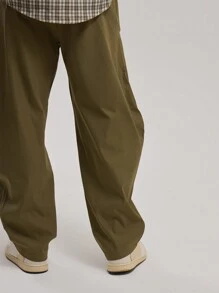 Musero 量身定制的灯笼裤 - 軍綠色 - 查看 5