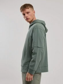 Musero 双层长袖连帽卫衣 - 綠色 - 查看 2