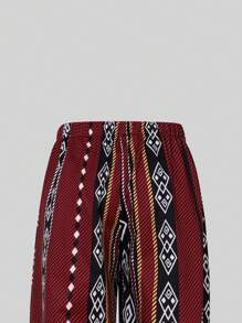 Tween Boy Basis Minimalist Graphic & Totem Printed Pants - Multicolor - View 3