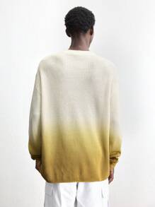 Maija Męski swobodny sweter z długimi rękawami i odsłoniętymi ramionami Ombre, wiosna