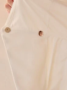 MOTF PREMIUM FAUX PEARL BEADED DOUBLE BUTTON BLAZER,SPRING/SUMMER - White - View 7
