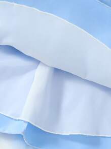 Glamorique Kids Baby Girl Princess Dress With Blue Snowflake Sequins, Mesh Tutu Skirt, Detachable Cape, Christmas New Year Gift - Blue - View 4