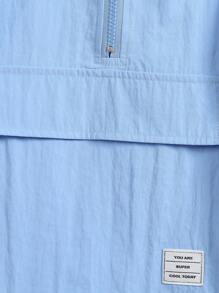 SHEIN 2pcs Toddler Boys Set: Front Zip Closure Simple Short Sleeve Top And Shorts