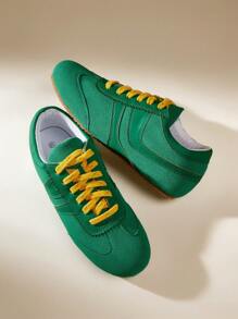 CUCCOO EASI 女士休闲撞色系带时尚运动鞋 - 綠色 - 查看 8