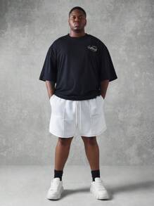 SUMWON Oversized Statement T-Shirt Social Media Unfollow Message Print Urban Streetwear Short Sleeve Cotton Tee Festival Summer Fashion - Black - View 3